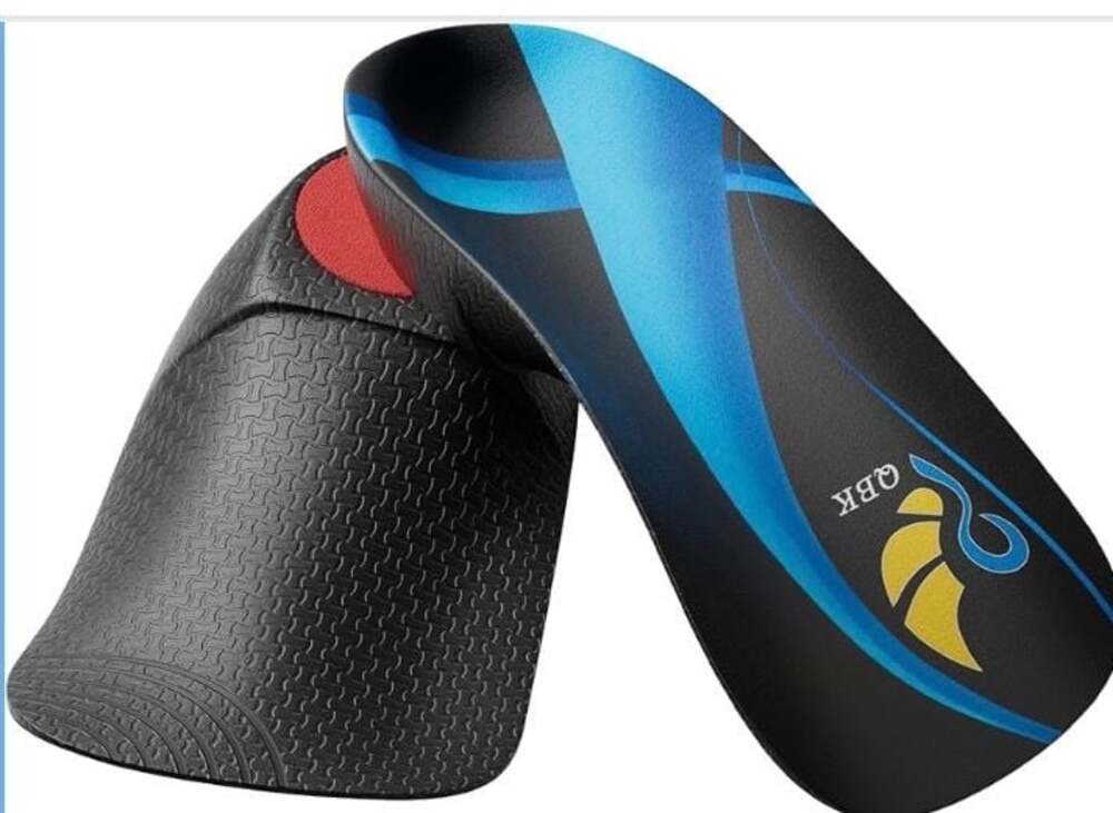 QBK Orthotic Shoe Insoles, 3/4 Arch Support Inserts for Flat Feet - New